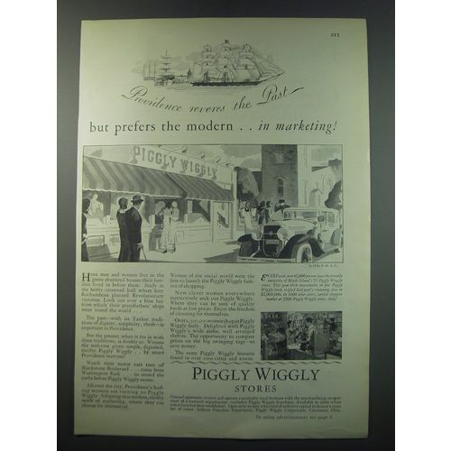 1930 Piggly Wiggly Stores Ad - Providence reveres the past