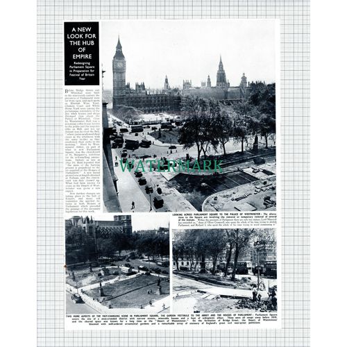 (X511) Parliament Square London Redesigning - 1950 Clip