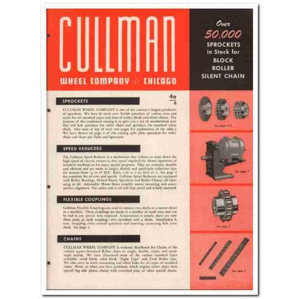 Cullman Wheel Company 1945 vintage industrial catalog sprockets chains