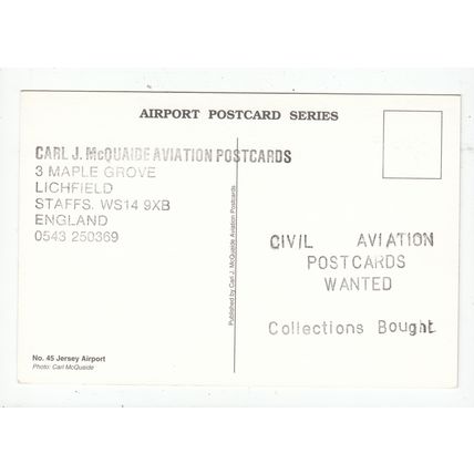 Jersey Airport Postcard Channel Islands 45