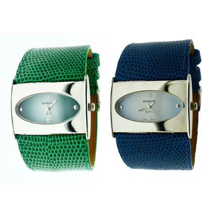 Luxury Wide Brand Leather Watch Wristwatch Fashion Quartz Rectangular Oval Watch