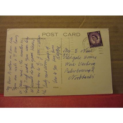 THE FLORAL GARDENS, BOGNOR REGIS, SUSSEX used vintage postcard =