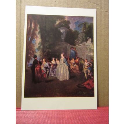 FETES VENITIENNEST by Watteau unused postcard National Gallery of Scotland =