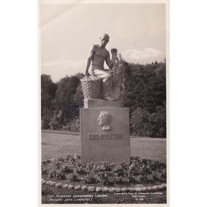 Carl Ifvarsson Swedish Politician Monument Laholm Postcard