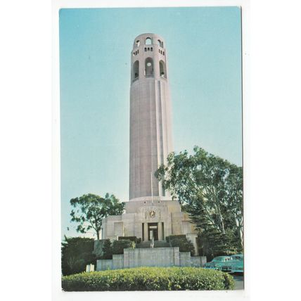 Coit Memorial Tower Pioneer Park San Francisco Postcard California USA 1652