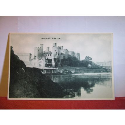CONWAY CASTLE, unused vintage postcard Caernarvonshire by Mr. Moody, Bangor Rd =