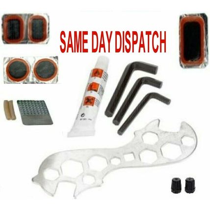 18pcs Flat Out Puncture Repair Kit - Bicycle Tools - Bike Tyre Levers - Patches