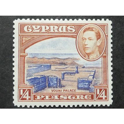 CYPRUS 1938 King George VI 1/4pi SG151 Very Lightly Mounted Mint