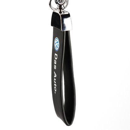 BLACK KEYRING KEYCHAIN VOLKSWAGEN LOGO - BRAND NEW - UK STOCK