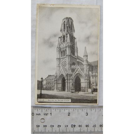 vintage postcard Lille, France, Eglise du Sacre Coeur