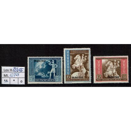 Los H22655: Deutsches Reich Mi. 823/25 **