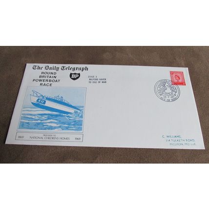 1969 GB Cover - Round Britain Powerboat Race - Milford Haven to Isle of Man
