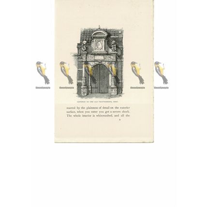 Gateway, Vrouwenhuis, Dort (Dordrecht), Holland, Book Illustration, 1889