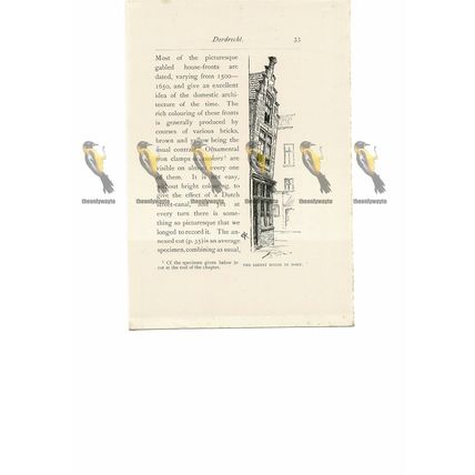 Safest House in Dort (Dordrecht), Holland, Book Illustration, 1889