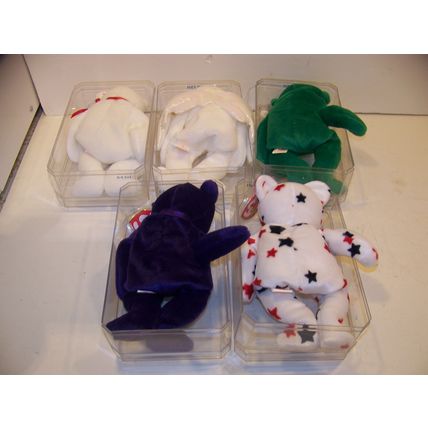 TY BEANIE BABIES PRINCESS ( DIANA ), VALENTINO w/ MISTAKES, GLORY, HALO, ERIN