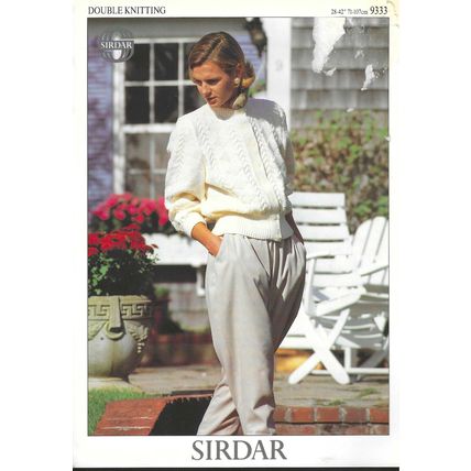 Sirdar Double Knitting Pattern 9333 Double Knit Cardigan 28-42" 71-107cm