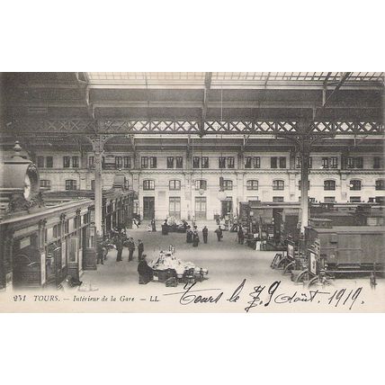 37 - TOURS - intérieur de la gare