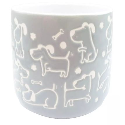 Dog Mug Ceramic Green Handle 8.5 CM Microwave & Dishwasher Proof Gift Canine