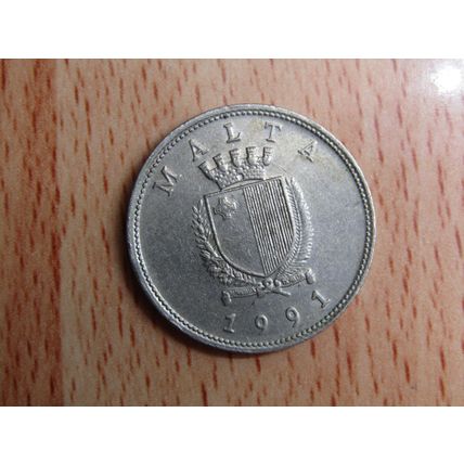 Malta 1991 25 Cents Coin