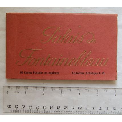 Vintage Book of 20 Postcards Palais Fontainbleau, France