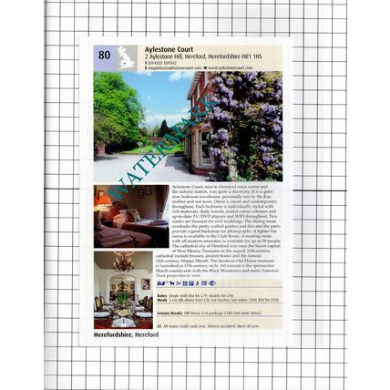 Losehill House Hotel Hope Derbyshire / Aylestone Court Hereford - 2011 Advert