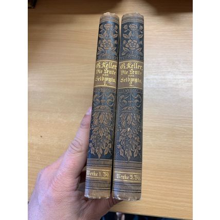 1906 GOTTFRIED KELLER "DIE LEUTE VON SELDWYLA" VOLS 1 & 2 GERMAN BOOKS (P5)