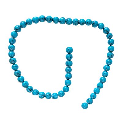 8mm Turquoise Beads Jewellery Making 50 Beads on a 16" String Blue NB11