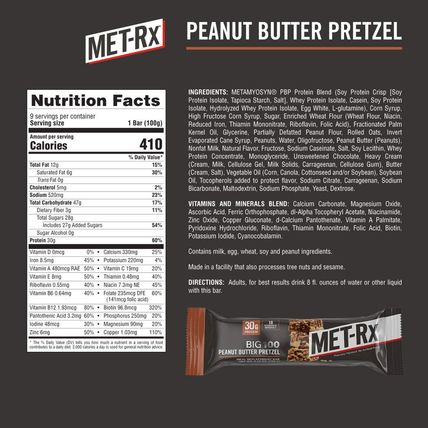Met-Rx Big 100 Colossal Protein Bars, Great as Healthy Meal Replacement, Snack,