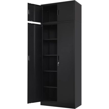 BESFUR Metal Storage Cabinet, 87-Inch Tall Large Garage Storage Cabinet with Adj