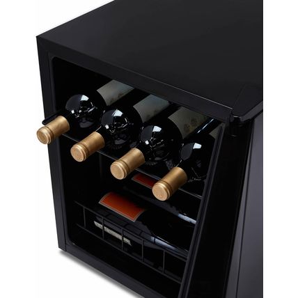 Newair 16 Bottle Wine Cooler Refrigerator | Shadow Series | Freestanding Mirrore