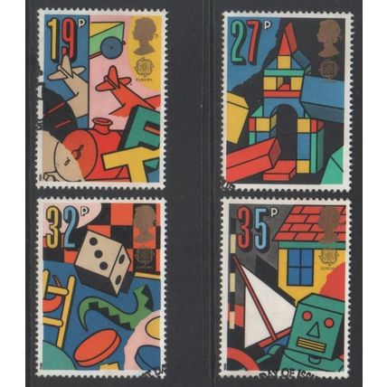 LOT#432 – GB QEII 1989, EUROPA ISSUE “GAMES and TOYS” STAMP SET, FDI, FINE USED