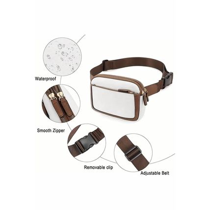 White Adjustable Strap Mini PU Leather Crossbody Bag