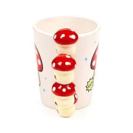 Mushroom Mug with Mushroom Shaped Handle 12.5 CM Ceramic Gift Tableware Boxed