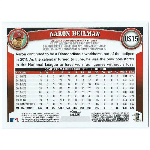 2011 Topps Update - #US15 - Aaron Heilman