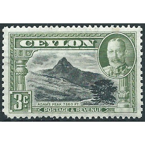 Ceylon 1935 SG369 2c Black & Olive-Green Mounted Mint .. ..