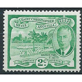 St Kitts-Nevis 1952 SG95 2c Green Mounted Mint . ..