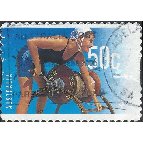 AUSTRALIA, Lifesaving Reel, s/a, blue 2007, 50c, #4