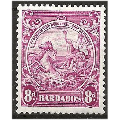 Barbados 1946 SG254 8d Magenta Mounted Mint . .. .