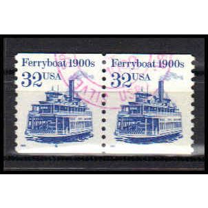 Used 2466 32c Ferryboat Very Fine CNP Left 4 PA1185