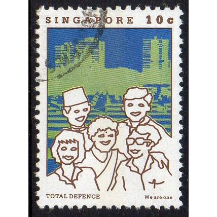 Singapore 1984 Insects - National Defence / Total Defence 10c Used