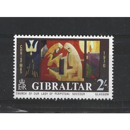 Gibraltar.1970 Christmas stamp.Mounted Mint.Nov23