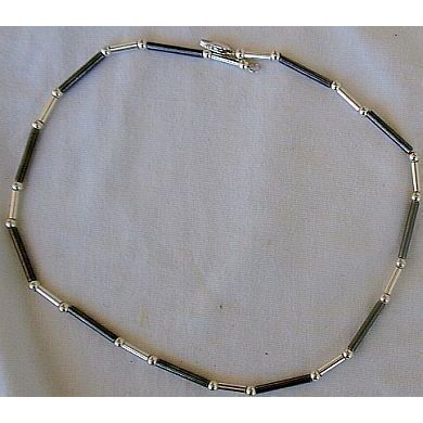 Black and silver necklace