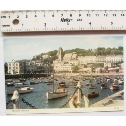 old postcard Torquay Harbour