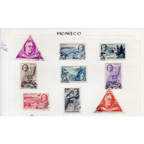 Monaco - 1946 used postage stamp set
