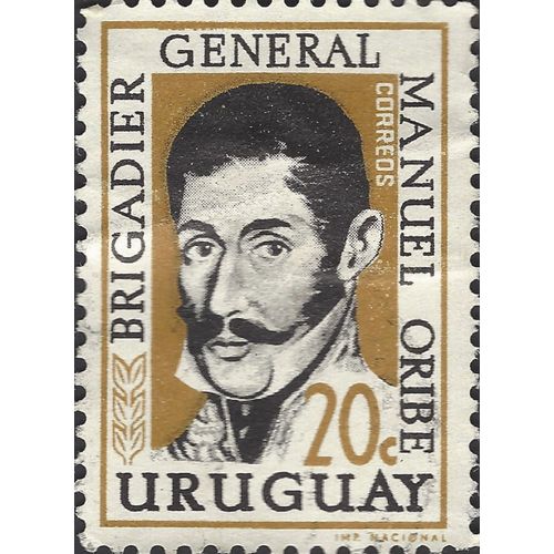 URUGUAY, Brigadier General Manuel Oribe, brown 1961, 20c