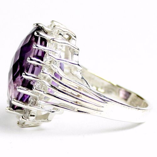 Amethyst, 925 Sterling Silver Royal Engagement Ring, SR270