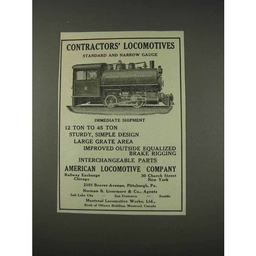 1910 American Locomotive Company Ad