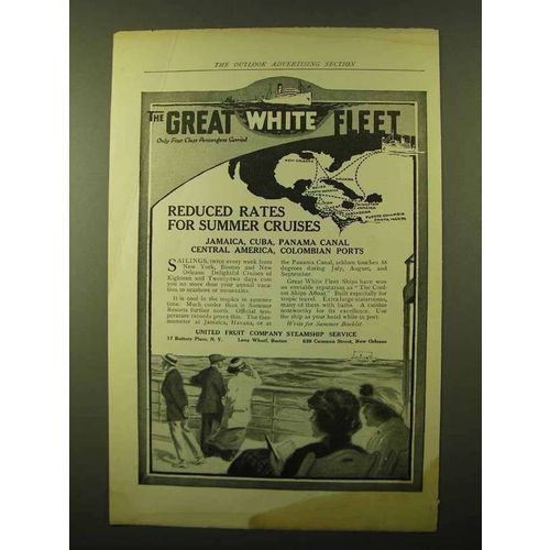 1914 United Fruit Co. Steamship Service Ad - Great White Fleet