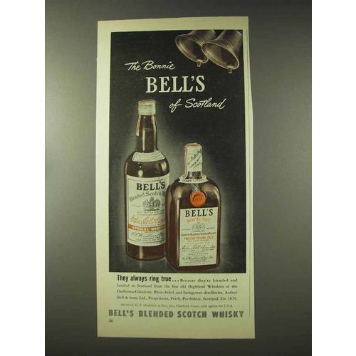 1948 Bell's Scotch Ad - The Bonnie Bells of Scotland