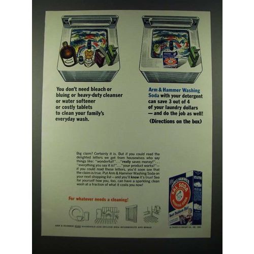 1965 Arm & Hammer Sal Soda Washing Soda Ad